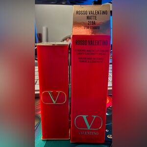 Valentino Bold Red Lipstick with Gold Accent